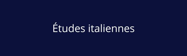 Études italiennes